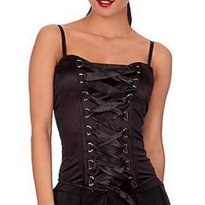 Black lace up corset XL